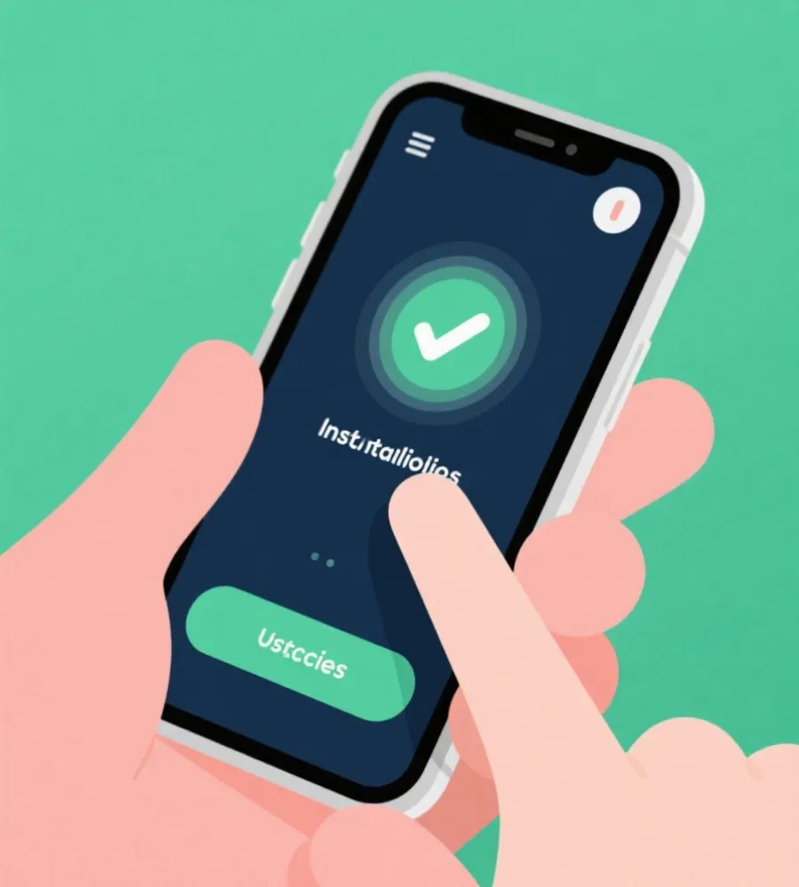 手机安装成功示意图